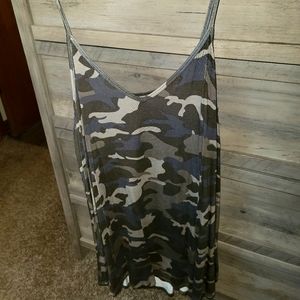 Zenana Camo Spaghetti Strap Top 3x